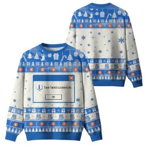 Task Failed Successfully Ugly Christmas Sweater