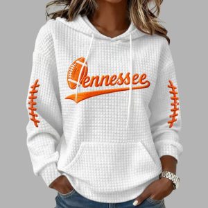 Tennessee Football Print Waffle Fabric Hoodie