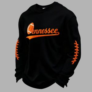 Tennessee Football Print Waffle Fabric Hoodie 4