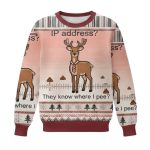 They Know Where l Pee Christmas Ugly Sweater