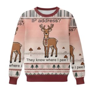 They Know Where l Pee Christmas Ugly Sweater