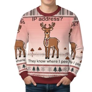They Know Where l Pee Christmas Ugly Sweater
