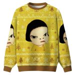 Too Young To Die Smoking Girl Christmas Ugly Sweater