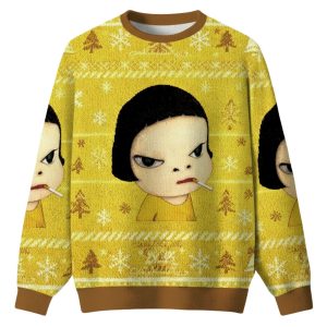 Too Young To Die Smoking Girl Christmas Ugly Sweater