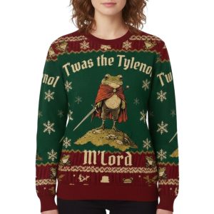 Twas The Tylenol M'Lord Frog Christmas Ugly Sweater 2