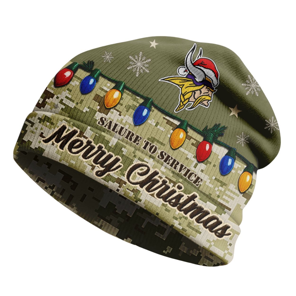 Vikings Salute To Service Christmas Beanie Hat Vikings Salute To Service Christmas Beanie Hat