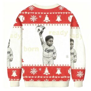 Vladimir Guerrero Jr Born Ready Christmas Ugly Sweater 2 Vladimir Guerrero Jr Born Ready Christmas Ugly Sweater 1