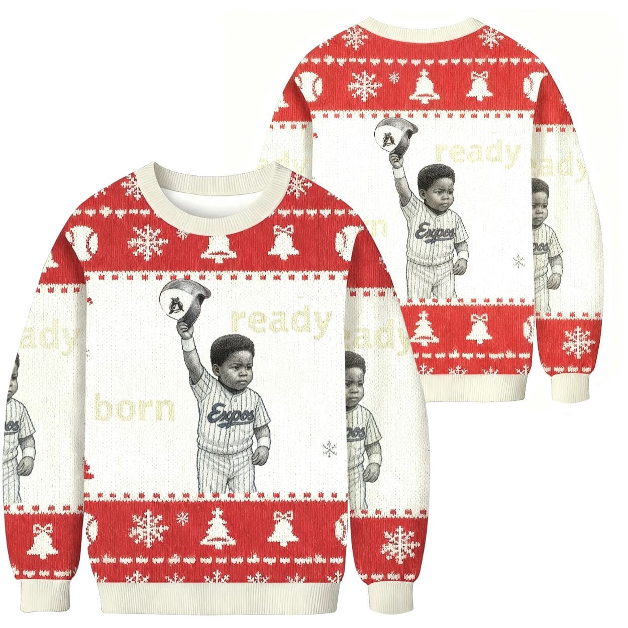 Vladimir Guerrero Jr Born Ready Christmas Ugly Sweater 2 Vladimir Guerrero Jr Born Ready Christmas Ugly Sweater 2