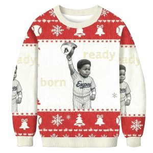 Vladimir Guerrero Jr Born Ready Christmas Ugly Sweater 1 Vladimir Guerrero Jr Born Ready Christmas Ugly Sweater