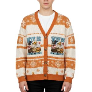 WTF Is A Kilometer Meme Ugly Cardigan Sweater 1