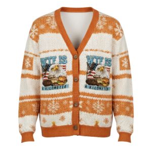 WTF Is A Kilometer Meme Ugly Cardigan Sweater 2