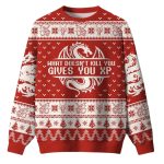 What Doesn't Kill You Gives You XP Ugly Christmas Sweater