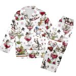 Winey Snowman Christmas Pajamas Set
