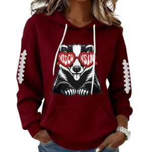 Wisconsin Badgers Football Casual Print Hoodie 2 Wisconsin Badgers Football Casual Print Hoodie