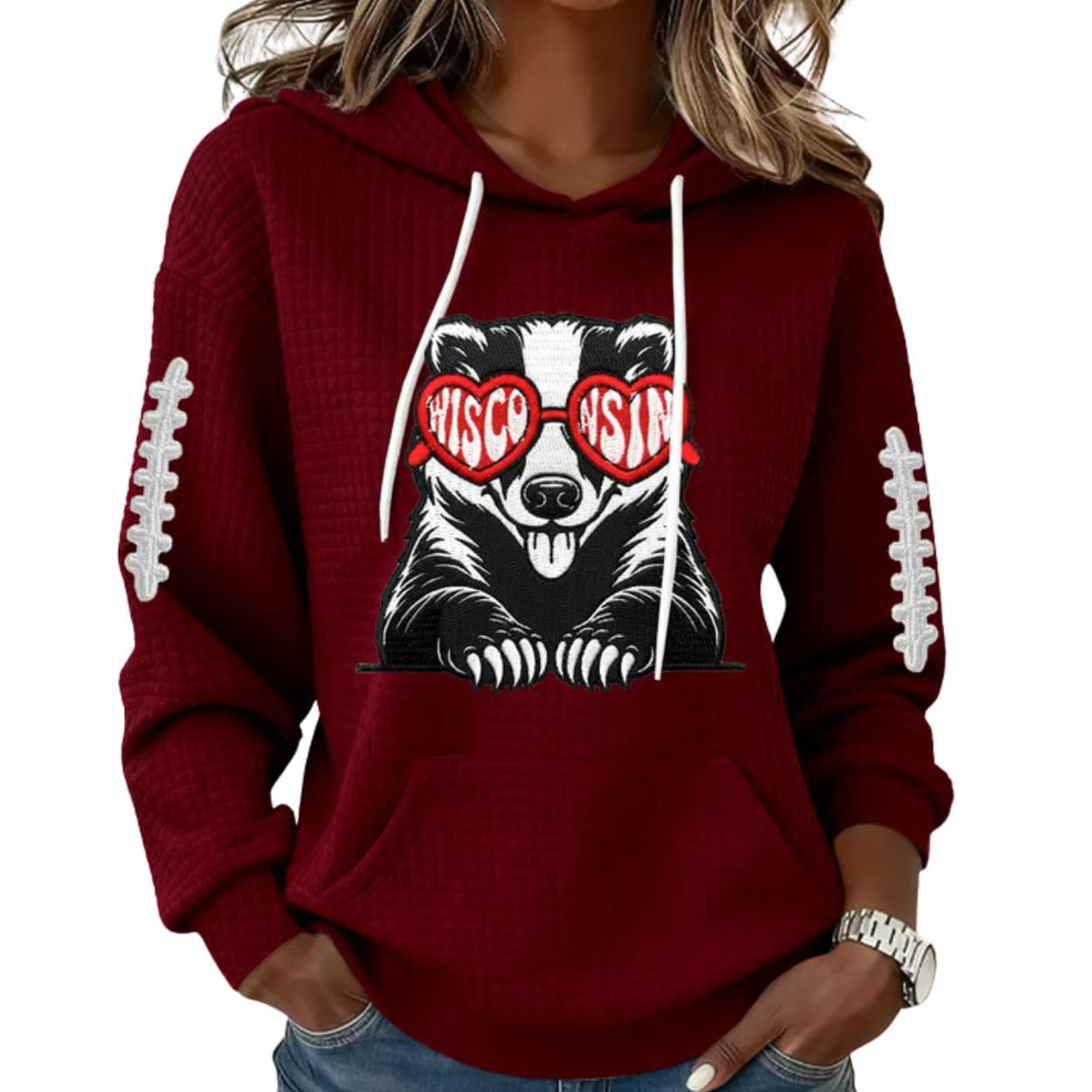 Wisconsin Badgers Football Casual Print Hoodie Wisconsin Badgers Football Casual Print Hoodie