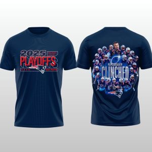 Navy blue cotton New England Patriots 2025 Playoffs Clinched shirt by Icestork