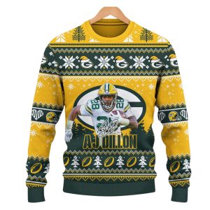 AJ Dillo Packers For Life Christmas Ugly Sweater 1