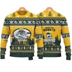 AJ Dillo Packers For Life Christmas Ugly Sweater 2