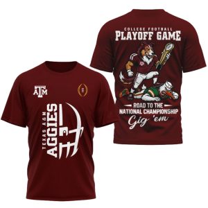 Aggies Football Road To The National Championship 2025 Reveille And Sebastian The Ibis Shirt 2