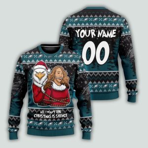 All I Want For Christmas Is Silence Eagles Ugly Christmas Sweater