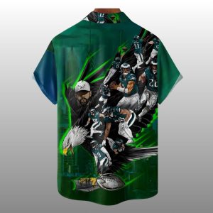American Football Eagles Art Hawaiian Shirt 1