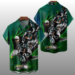 American Football Eagles Art Hawaiian Shirt 2