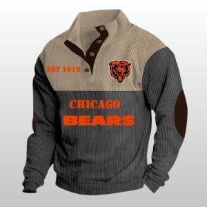 Bears Football EST 1919 Stand Up Collar Sweatshirt 3