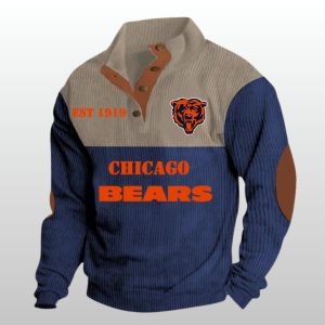 Bears Football EST 1919 Stand Up Collar Sweatshirt