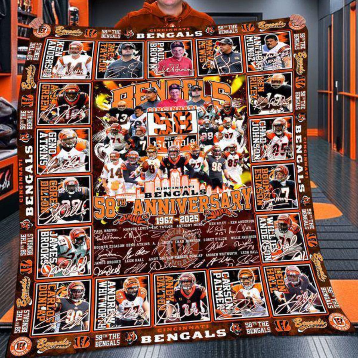 Bengals 58th Anniversary 1967 2025 Blanket Bengals 58th Anniversary 1967 2025 Blanket