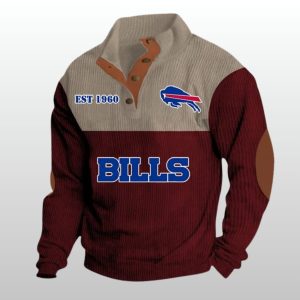 Bills Football EST 1960 Stand Up Collar Sweatshirt 1