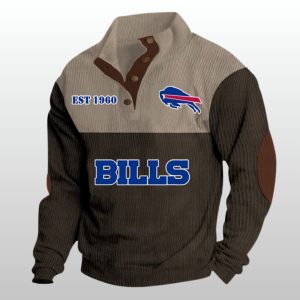 Bills Football EST 1960 Stand Up Collar Sweatshirt 2