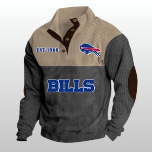 Bills Football EST 1960 Stand Up Collar Sweatshirt 3