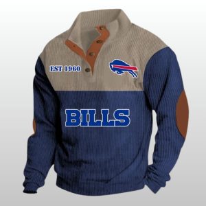 Bills Football EST 1960 Stand Up Collar Sweatshirt