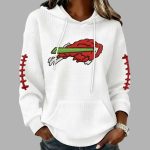 Bills Football Fried Wings Print Waffle Hoodie