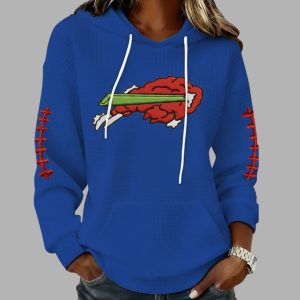 Bills Football Fried Wings Print Waffle Hoodie 1 Bills Football Fried Wings Print Waffle Hoodie