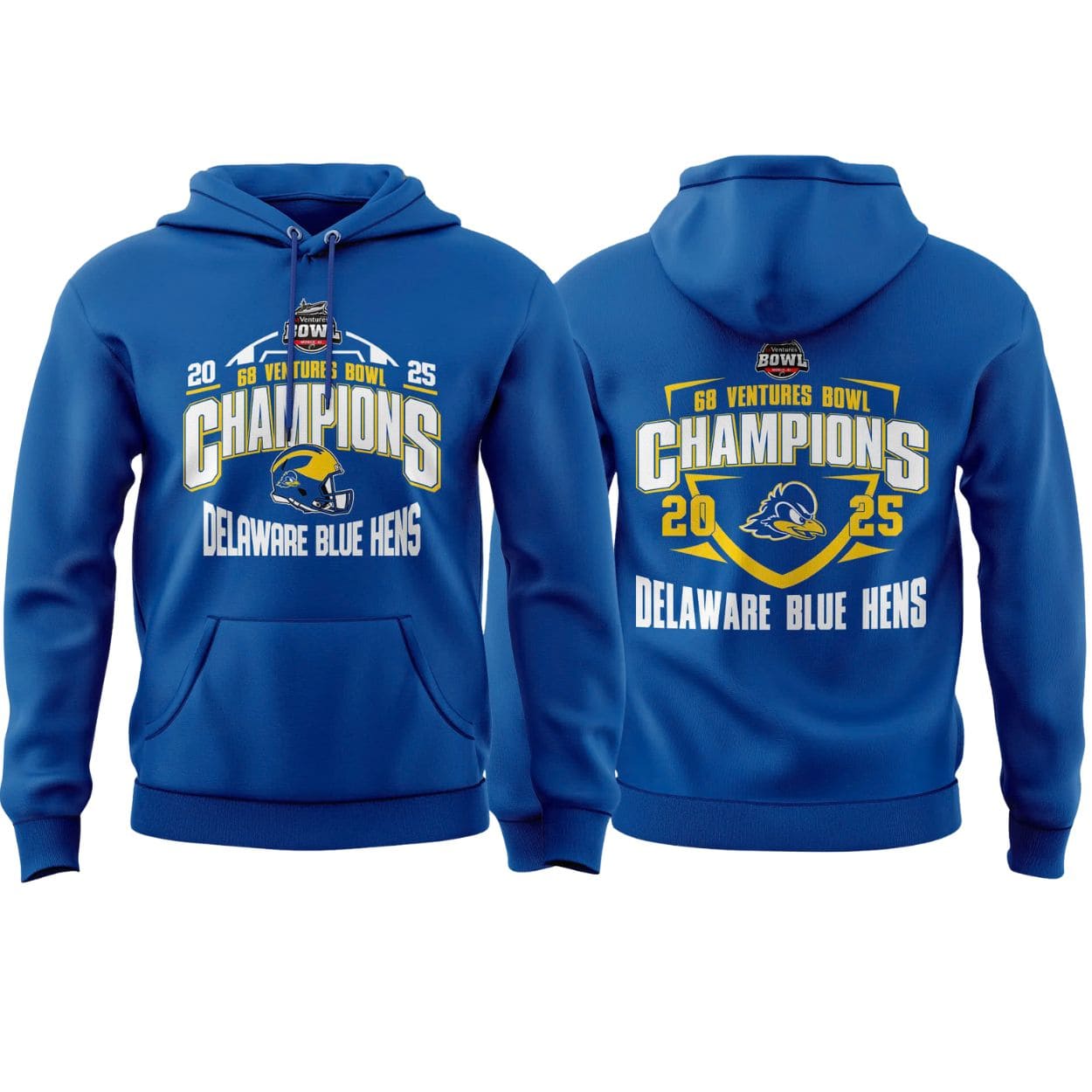 Blue Hens 2025 68 Ventures Bowl Champions T-shirt Blue Hens 2025 68 Ventures Bowl Champions T-shirt