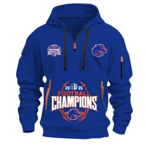 Boise State Broncos 2025 Mountain West Champs Quarter Zip Hoodie