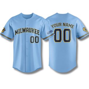 Brewers 2026 Powder Blue Custom Jersey 1