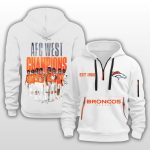 Broncos 2025 AFC West Champions Quarter Zip Hoodie