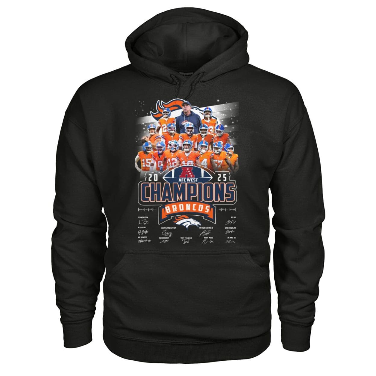 Broncos 2025 AFC West Champions Signature Shirt Broncos 2025 AFC West Champions Signature Shirt