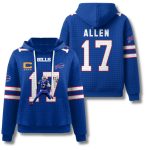 Bills Josh Allen 17 Waffle Hoodie