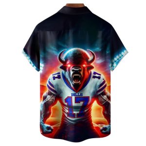 Buffalo Football Chest Pocket Holiday Hawaiian Shirt 1