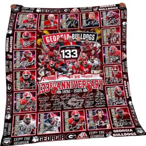 Bulldogs 133rd Anniversary 1892-2025 Blanket 1 Bulldogs 133rd Anniversary 1892 2025 Blanket 1