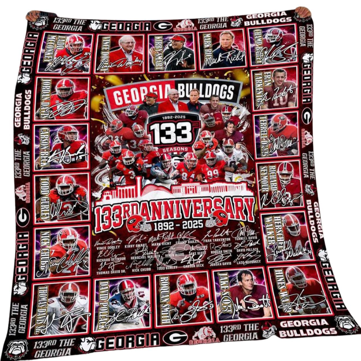 Bulldogs 133rd Anniversary 1892-2025 Blanket Bulldogs 133rd Anniversary 1892-2025 Blanket