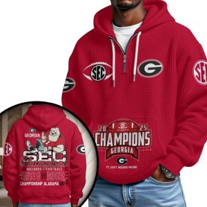 Bulldogs 2025 SEC Champions Waffle Hoodie