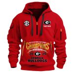 Bulldogs 2025 SEC Football Champions Quarter Zip Hoodie