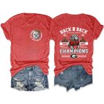 Bulldogs Back To Back SEC Champions 2024-2025 Two-Sided Shirt