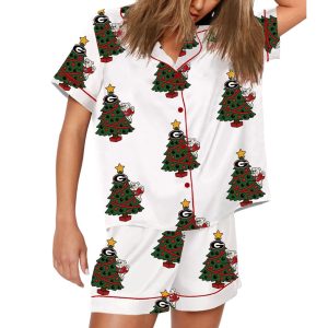 Bulldogs Christmas Trees Pajama Set