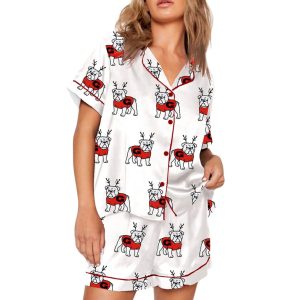Bulldogs Dawgs Christmas Bulldog Pajama Set 1