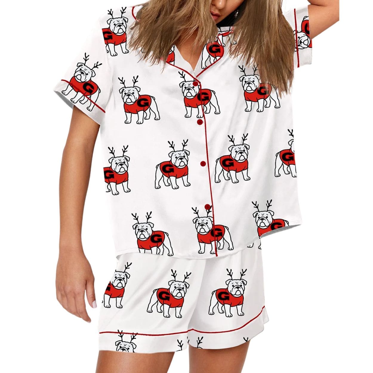 Bulldogs Dawgs Christmas Bulldog Pajama Set Bulldogs Dawgs Christmas Bulldog Pajama Set